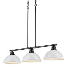  3602-3LP BLK-WH - 3 Light Linear Pendant